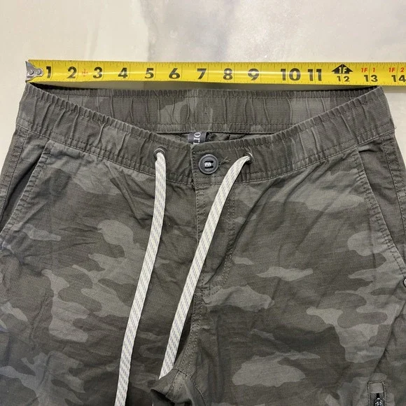 Vuori Ripstop Pants Womens X-Small Gray Green Camouflage Drawstring Hiking VW401 - Picture 7 of 8